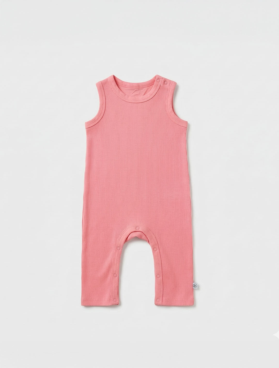PINK PEACH RIBBED ROMPER