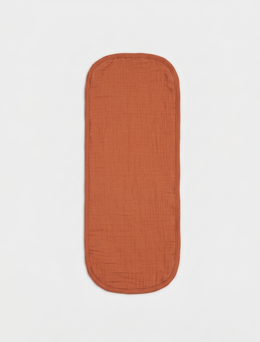 BURNT ORANGE MUSLIN BURP CLOTH