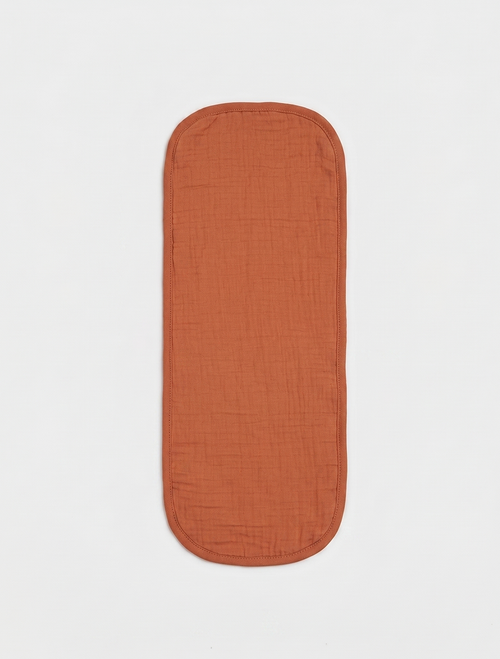 BURNT ORANGE MUSLIN BURP CLOTH