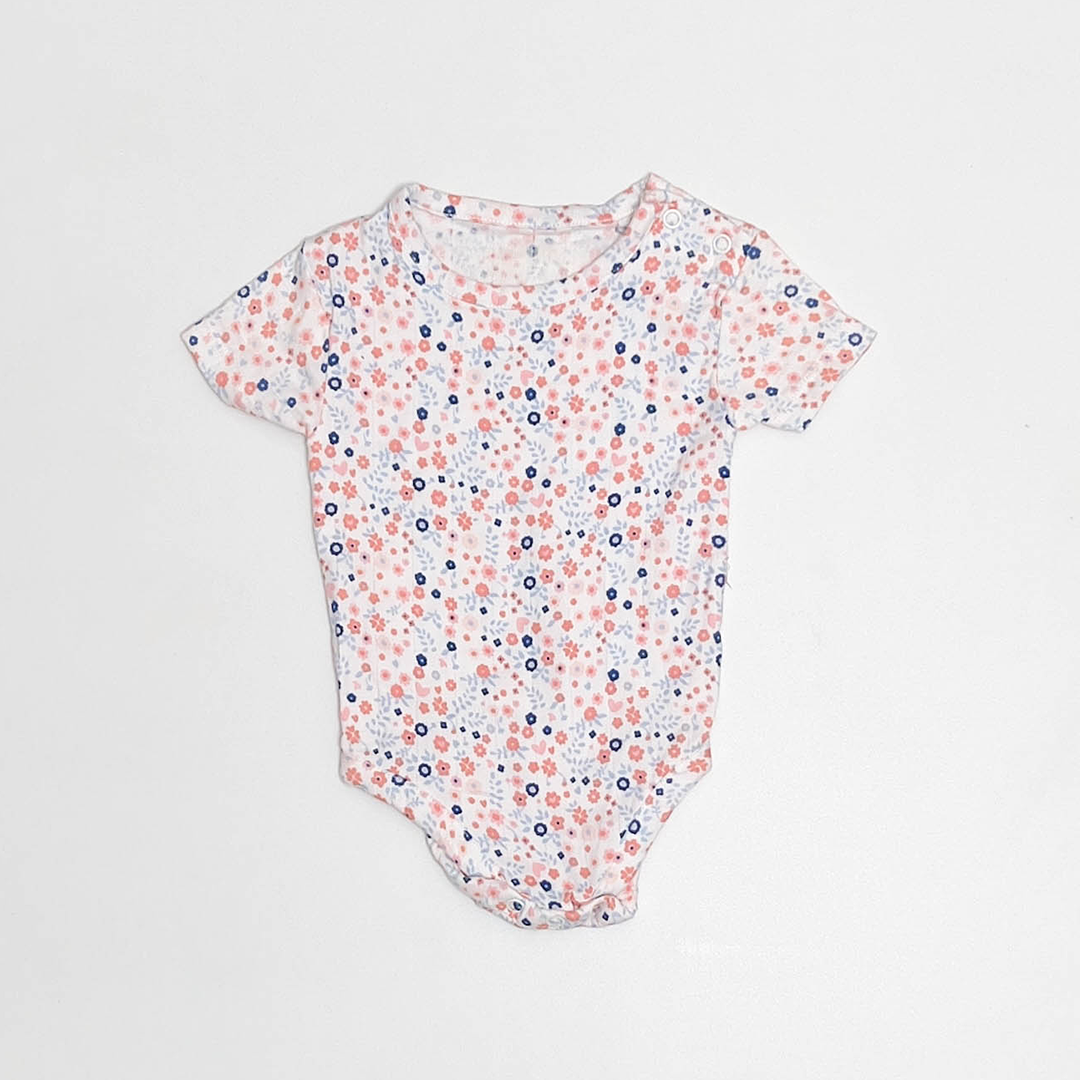 MUSLIN FLORAL PRINTED ONESIE