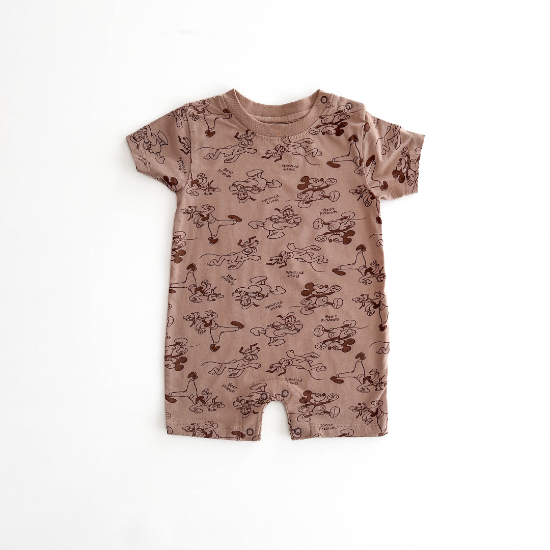 DISNEY BROWN PATTERNED JUMPSUIT