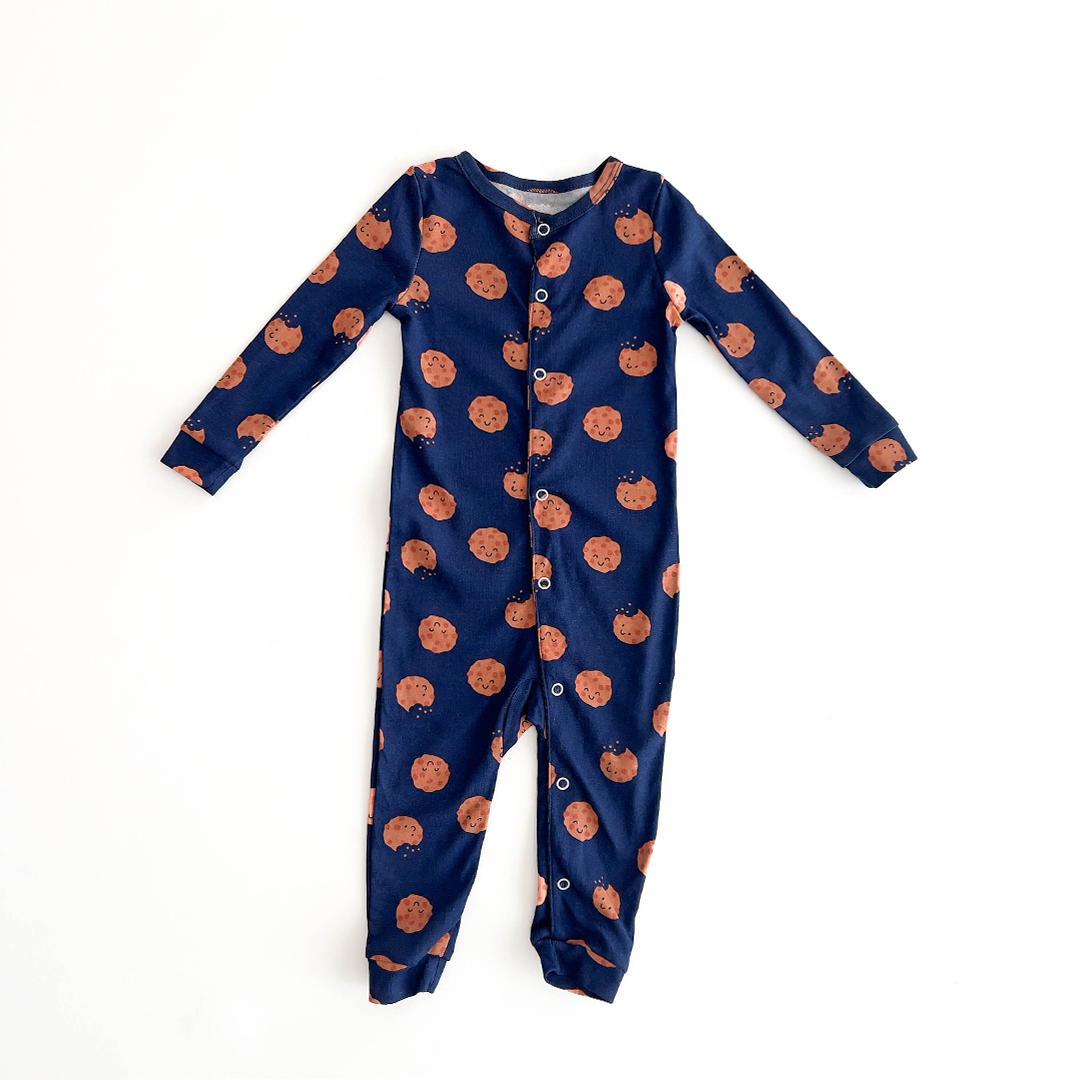 NAVY BLUE COOKIE ROMPER
