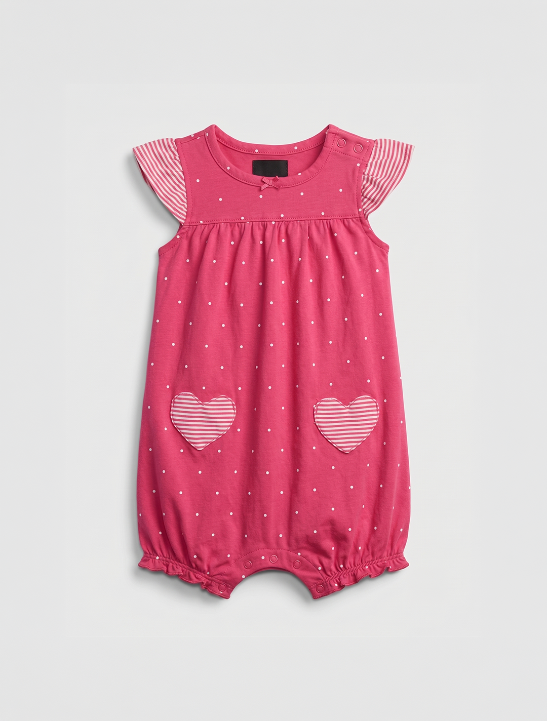 Hot pink polka dotted fancy jumpsuit