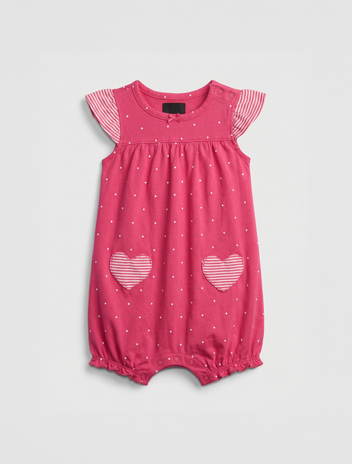 Hot pink polka dotted fancy jumpsuit