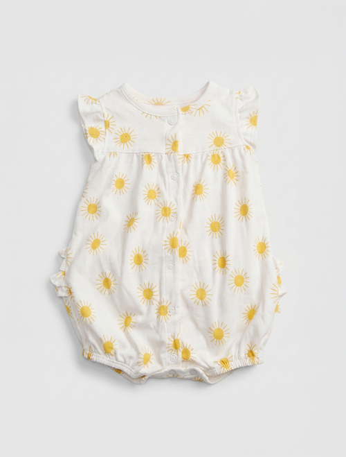Yellow sun printed fancy jumpsuit
