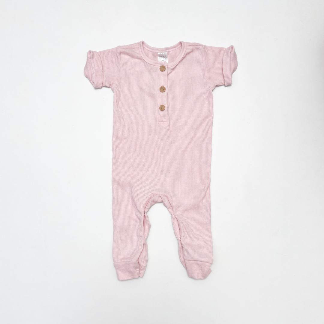 BABY PINK KNITTED ROMPER