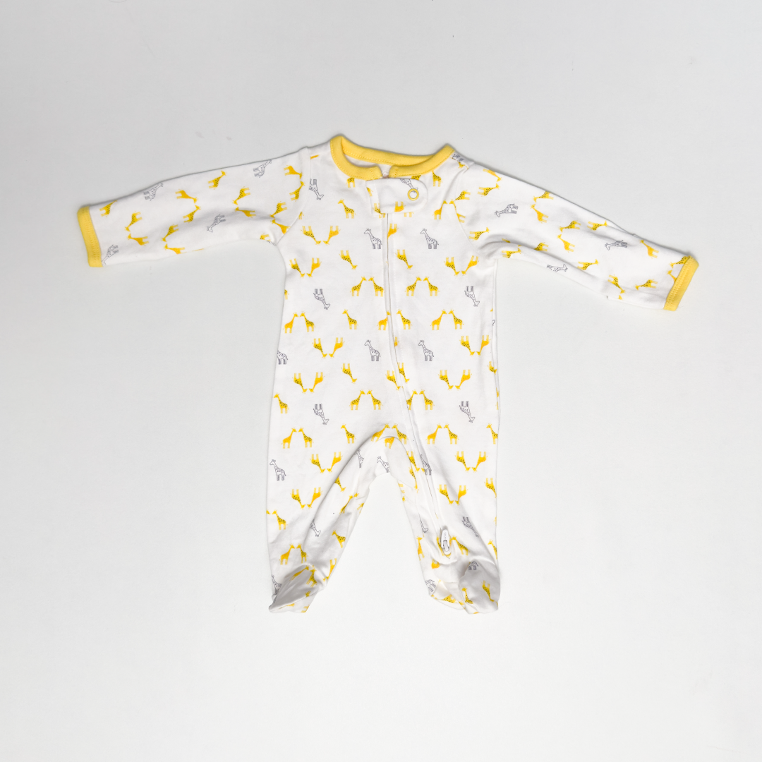 YELLOW GIRAFFE SLEEPSUIT