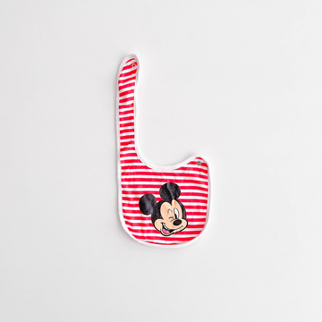 RED STRIPED ROUND BIB