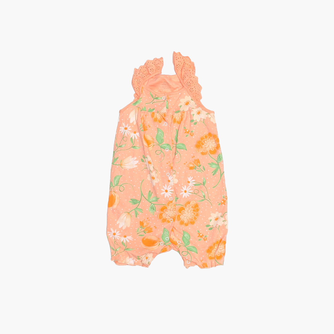 ORANGE FLORAL PRINTED JUMPSUIT