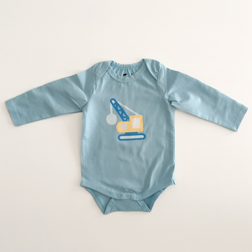 BOYS BLUE PRINT ONESIE