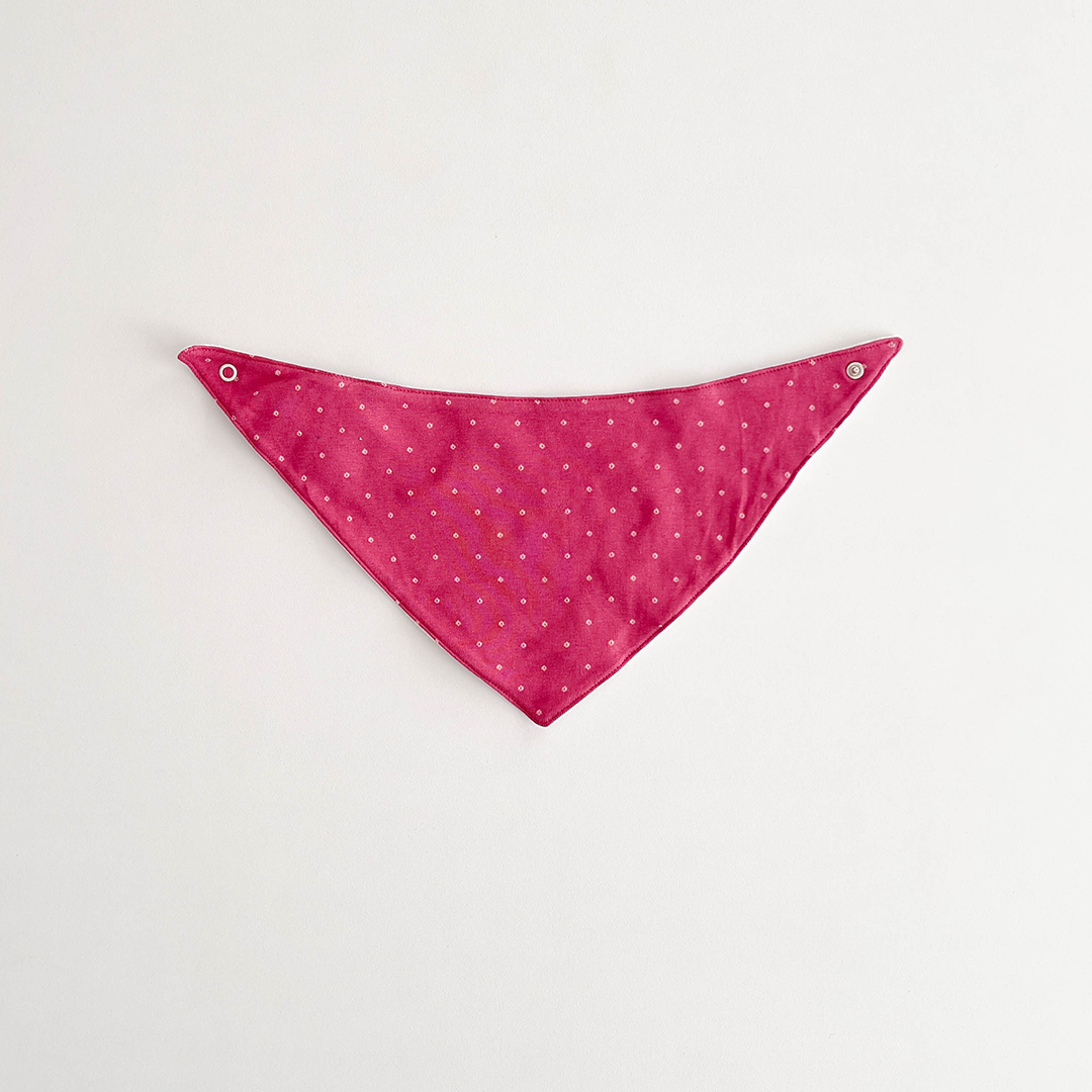 PINK FLORAL BANDANA BIB