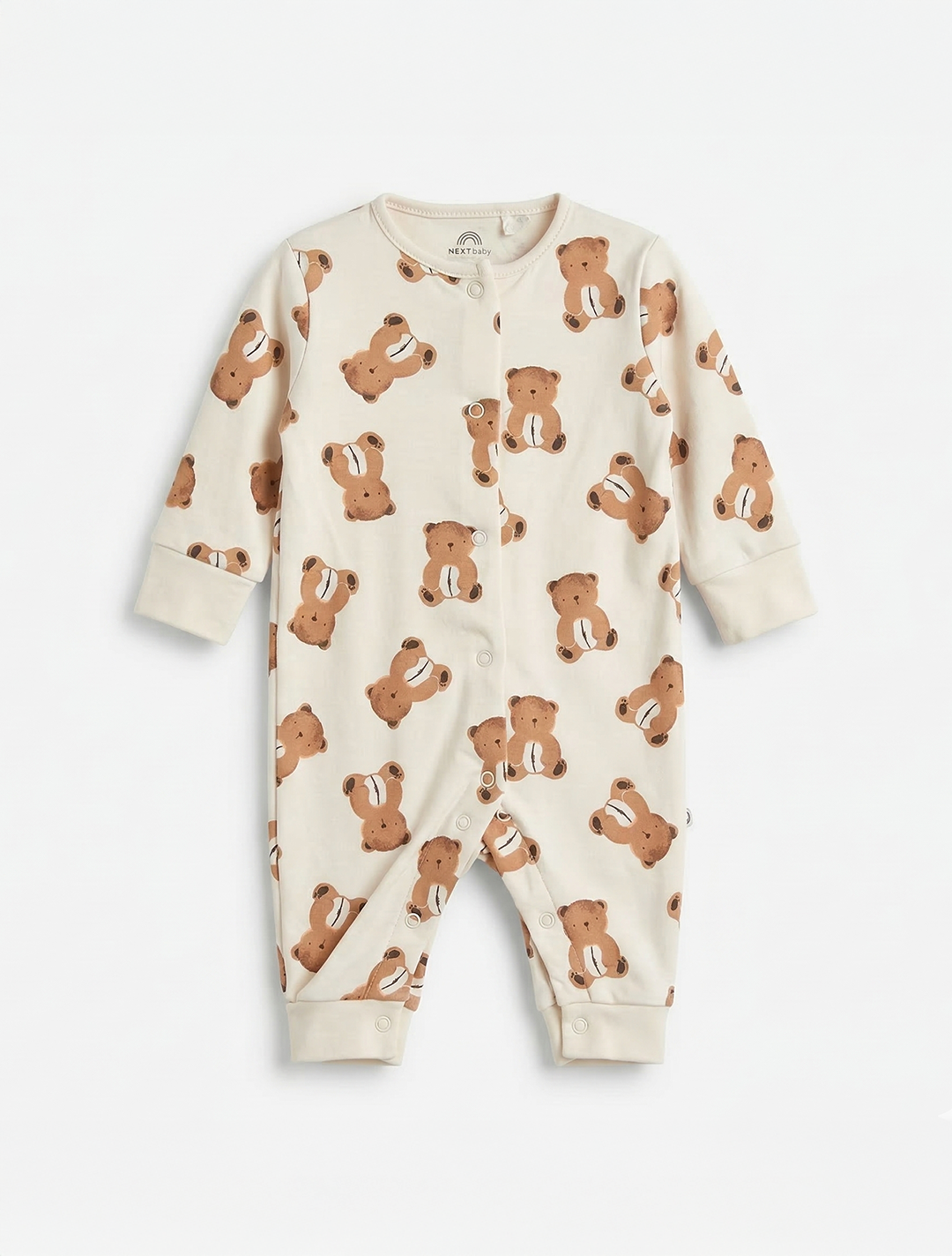 BEIGE TEADDY BEAR ROMPER