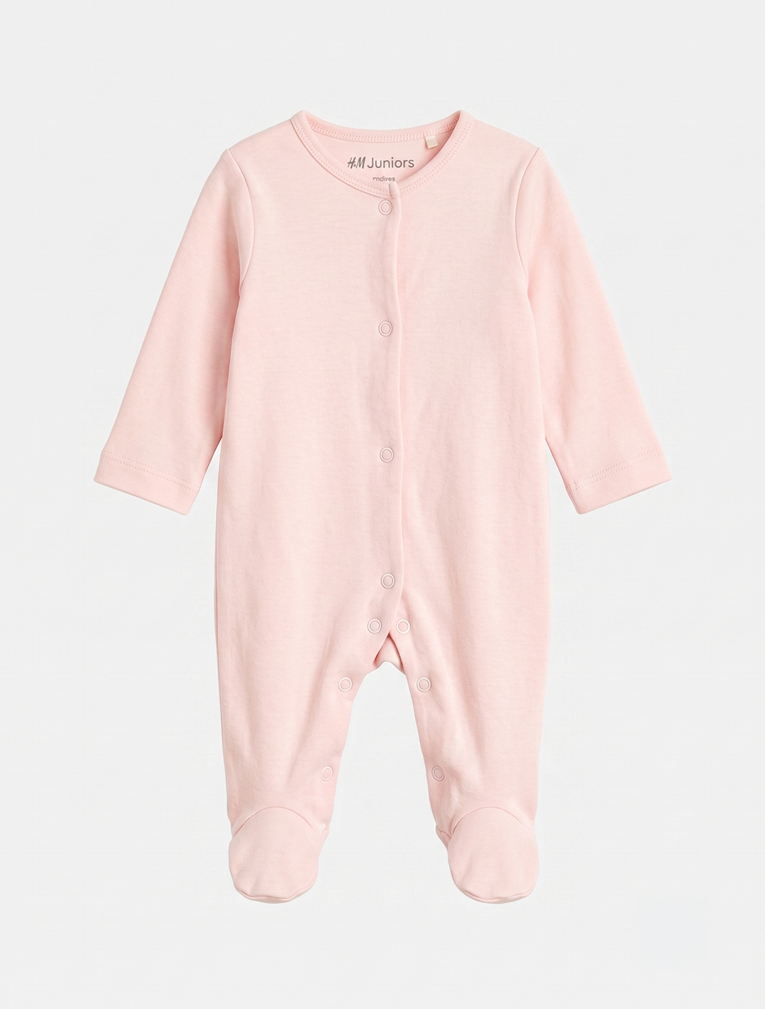 Powder  pink button sleepsuit