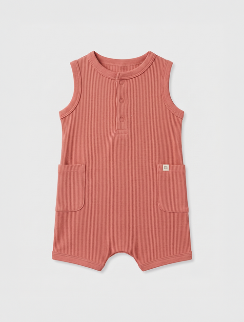 Peach knitted jumpsuit