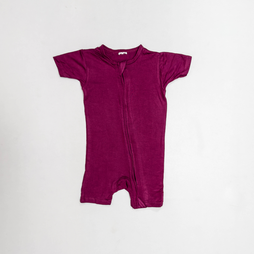 WINE VISCOUS ZIPPER JUMPSUIT