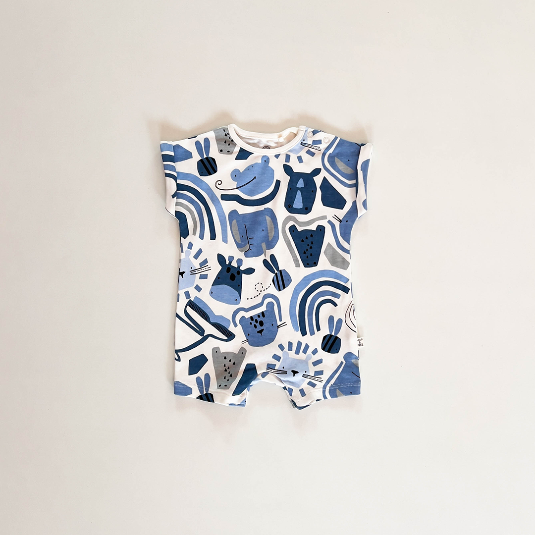 BLUE PRINTED JUMPSUIT