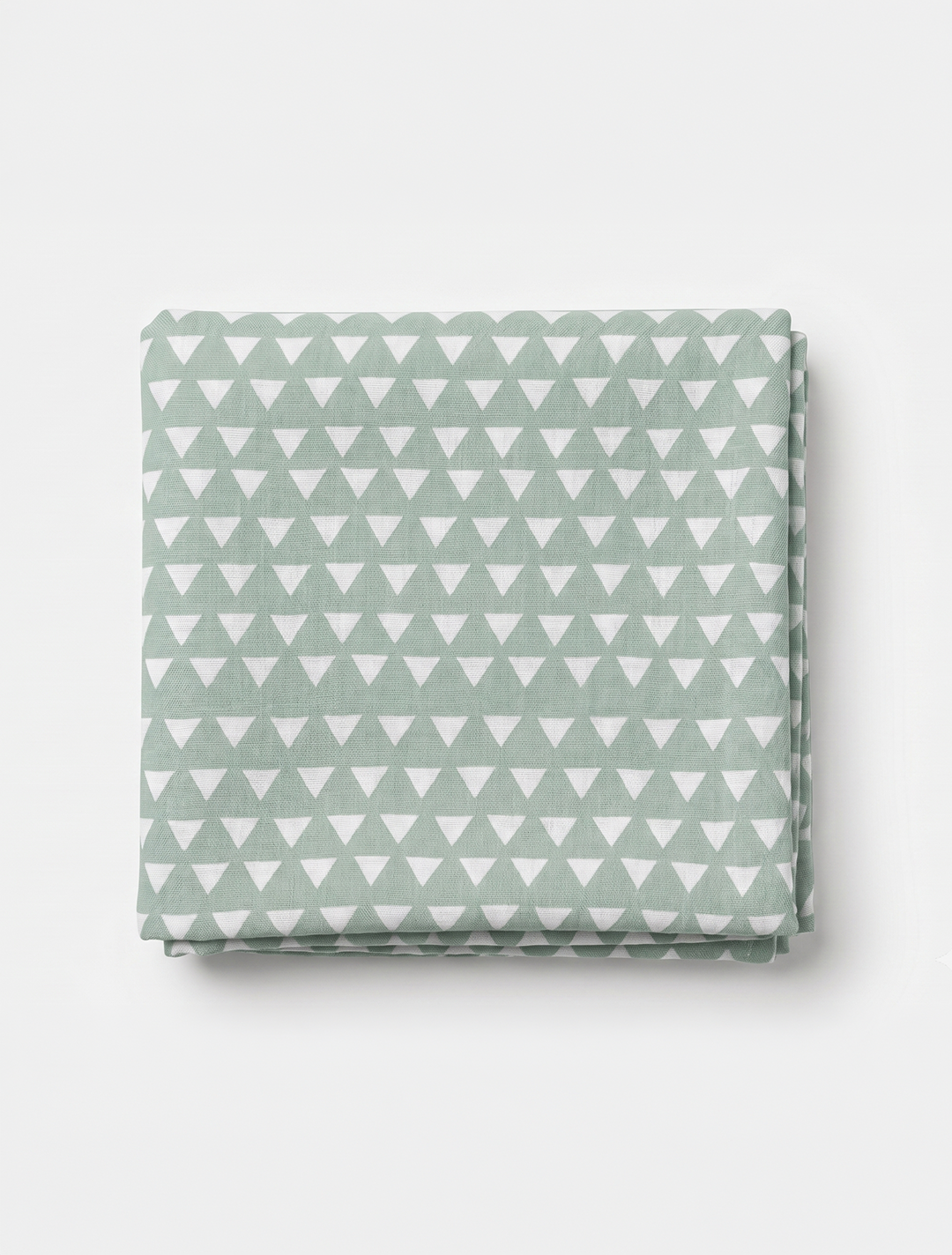 Pastel green patterned muslin swaddle