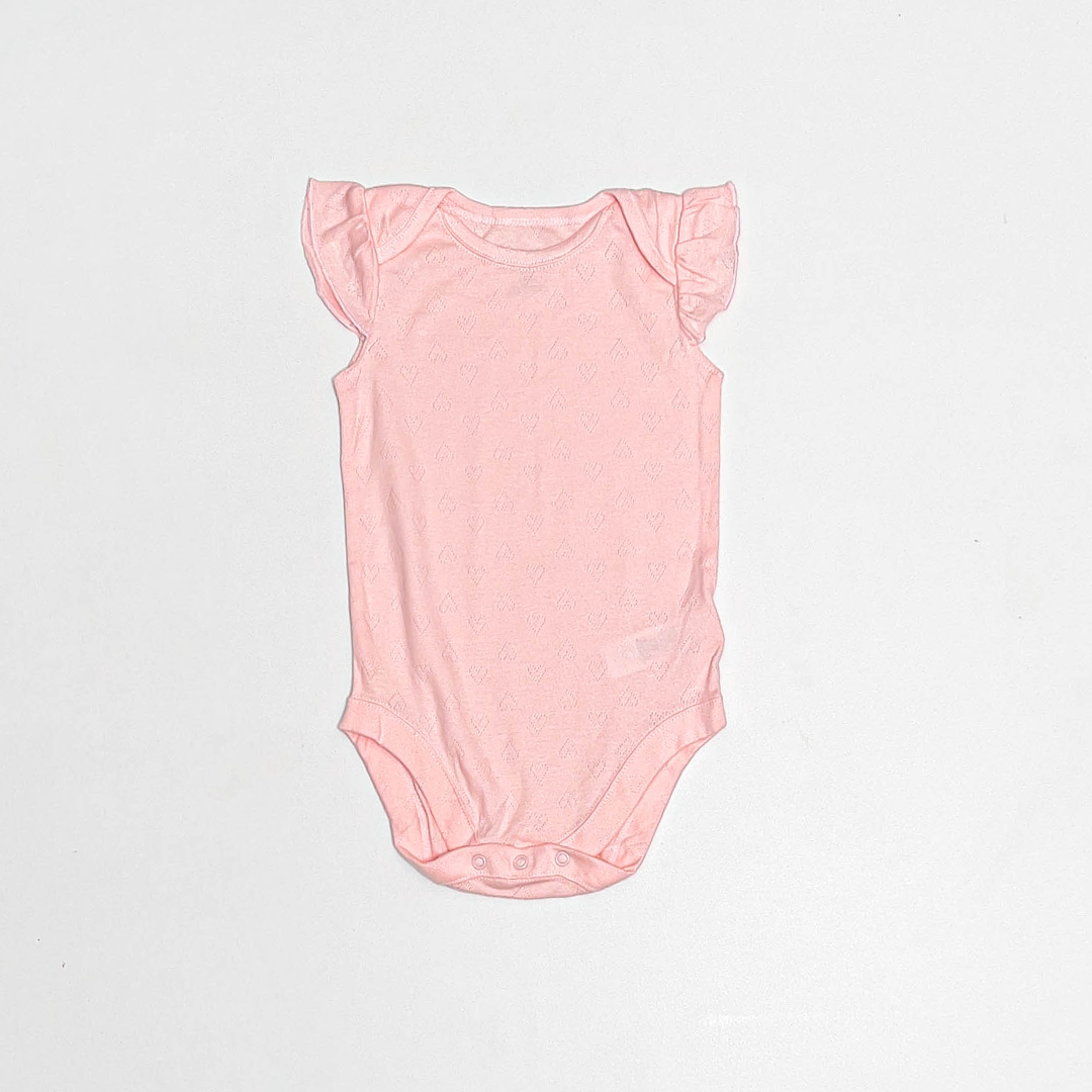 PEACH POINTELLE ONESIE