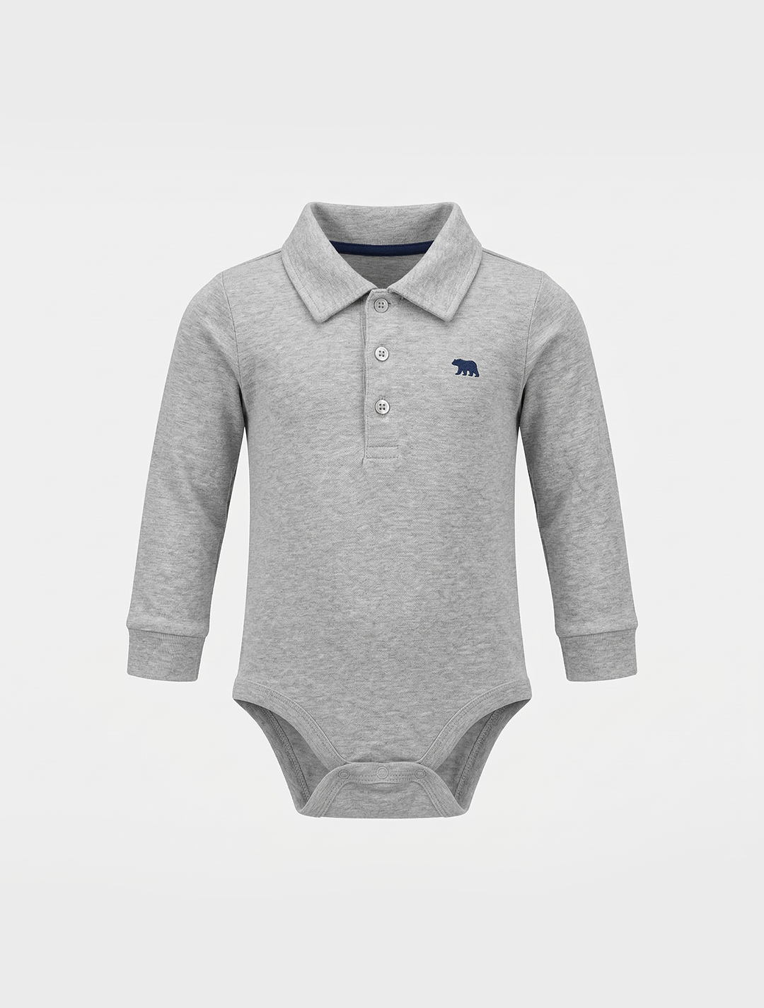 GREY COLLAR BOYS ONESIE