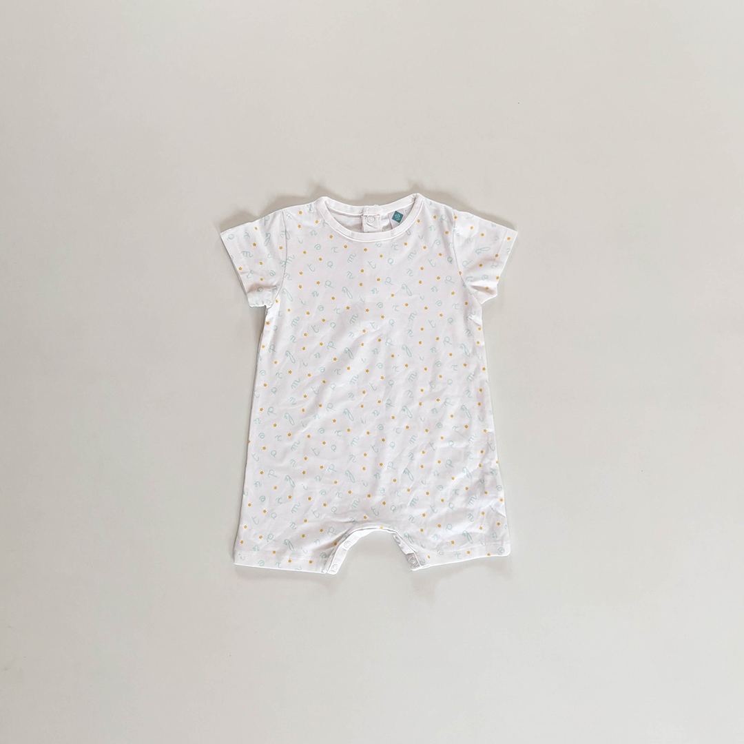 WHITE PATTERNED JUMPSUIT