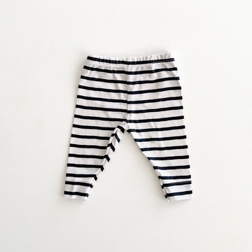 BLACK STRIPED COTTON PANTS