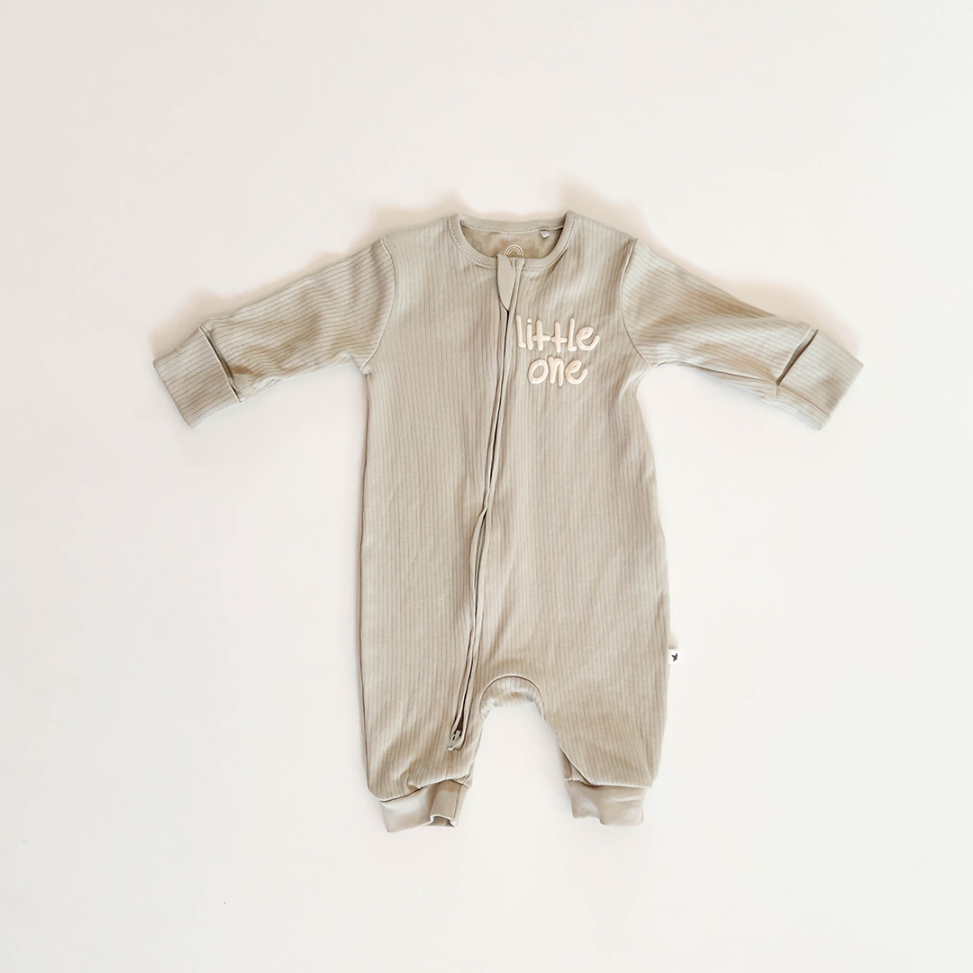 SAGE GREEN RIBBED ROMPER