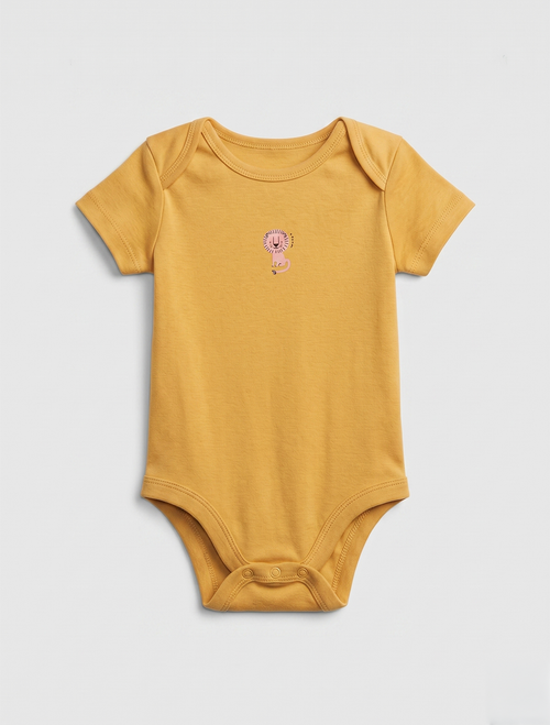 YELLOW PRINTED ONESIE
