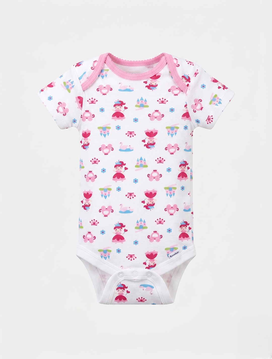 PINK GIRLS PRINTED ONESIE