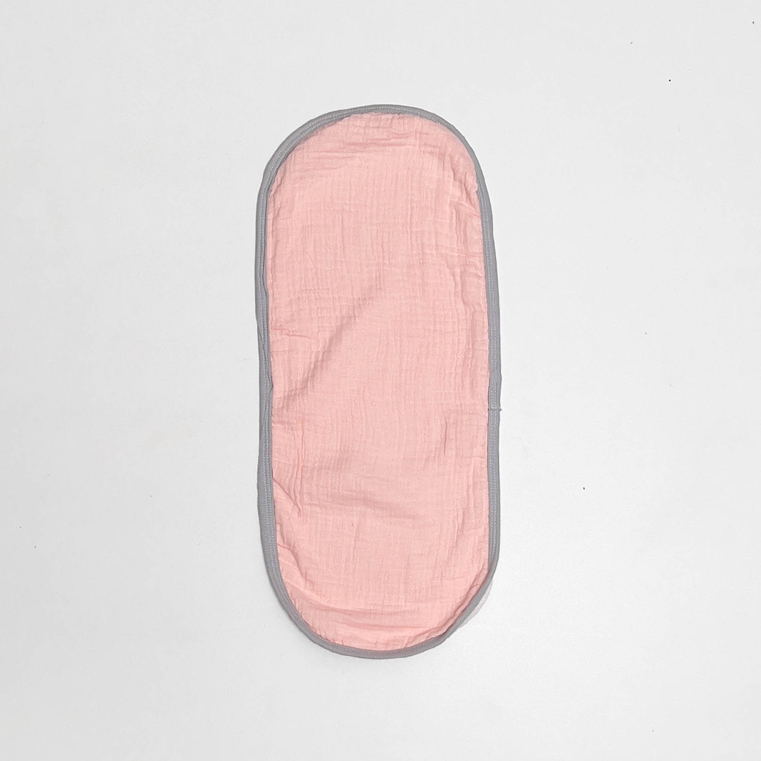 PEACH GREY MUSLIN BURP CLOTH