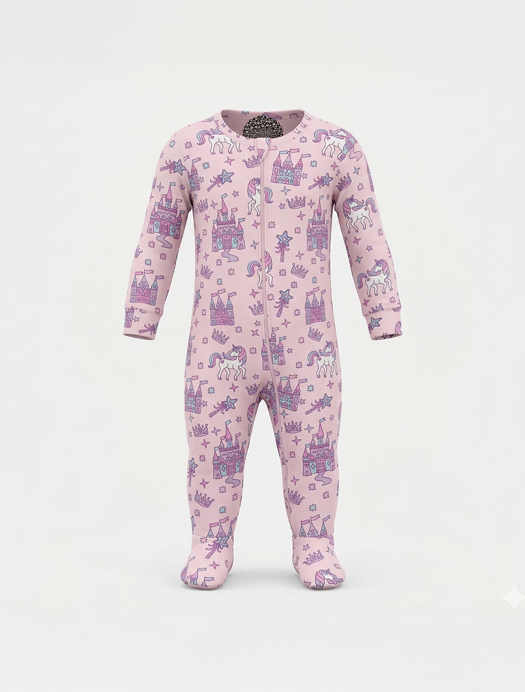 PINK UNICORN SLIM FIT ZIPPER SLEEPSUIT