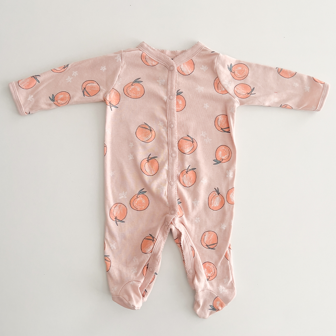PEACH PRINT SLEEPSUIT