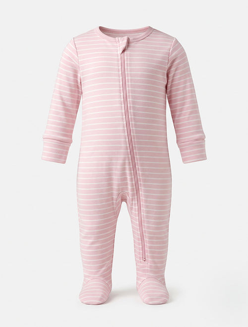 Little Stripes Footed Sleepsuit