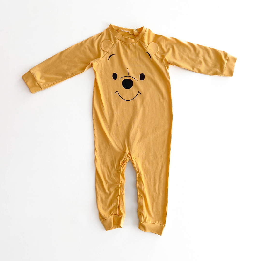 YELLOW POOH FACE ROMPER