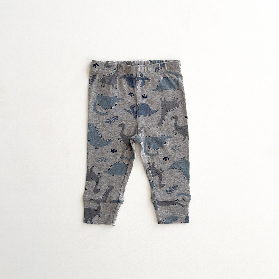 GREY DINOSAUR PATTERNED PANTS