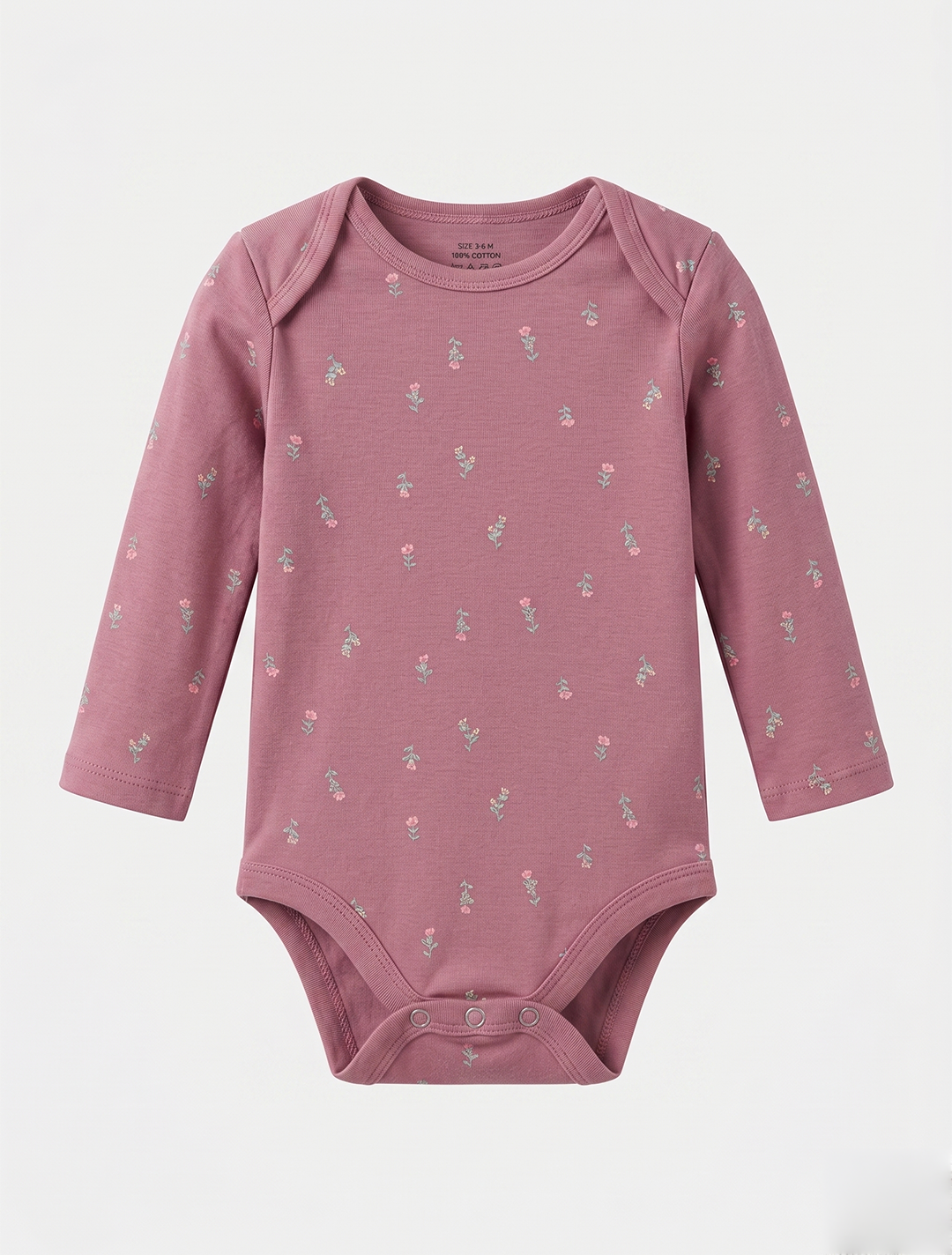 WINE FLORAL PRINTED ONESIE