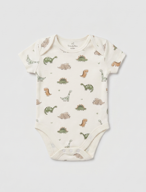 DINO PRINTED ONESIE