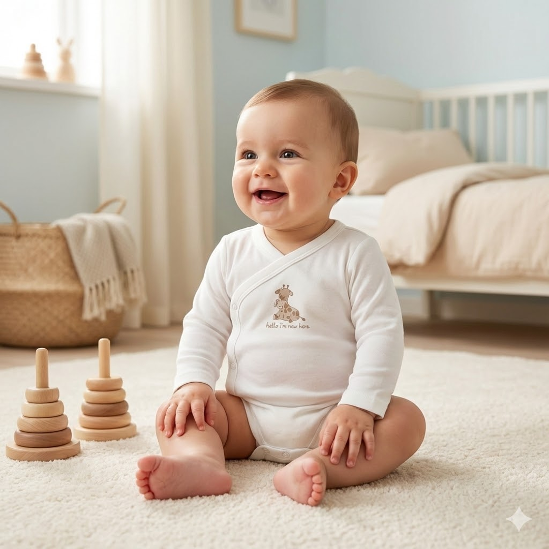 WHITE WRAPOVER PRINTED ONESIE