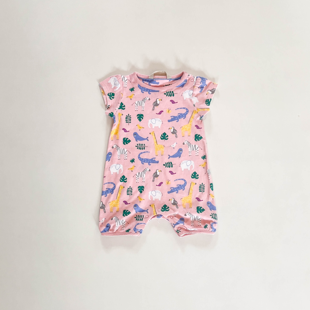 PINK PRINTED JUMPSUIT