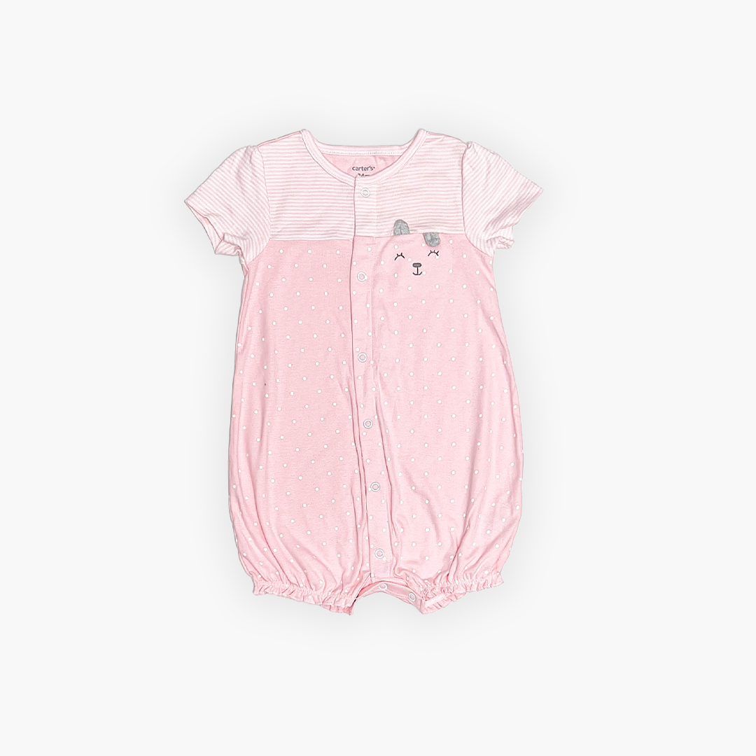 BABY PINK POLKA DOTTED JUMPSUIT