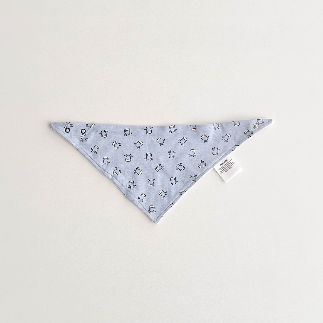 BULE COW PRINTEDBANDANA BIBS