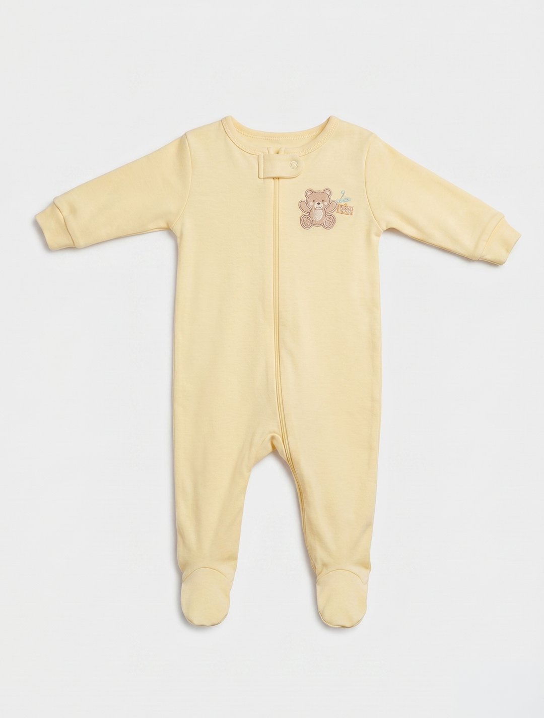 Lemonade yellow bear zipper sleepsuit