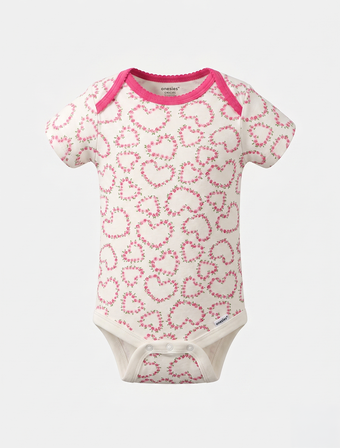 PINK FLORAL PRINTED ONESIE