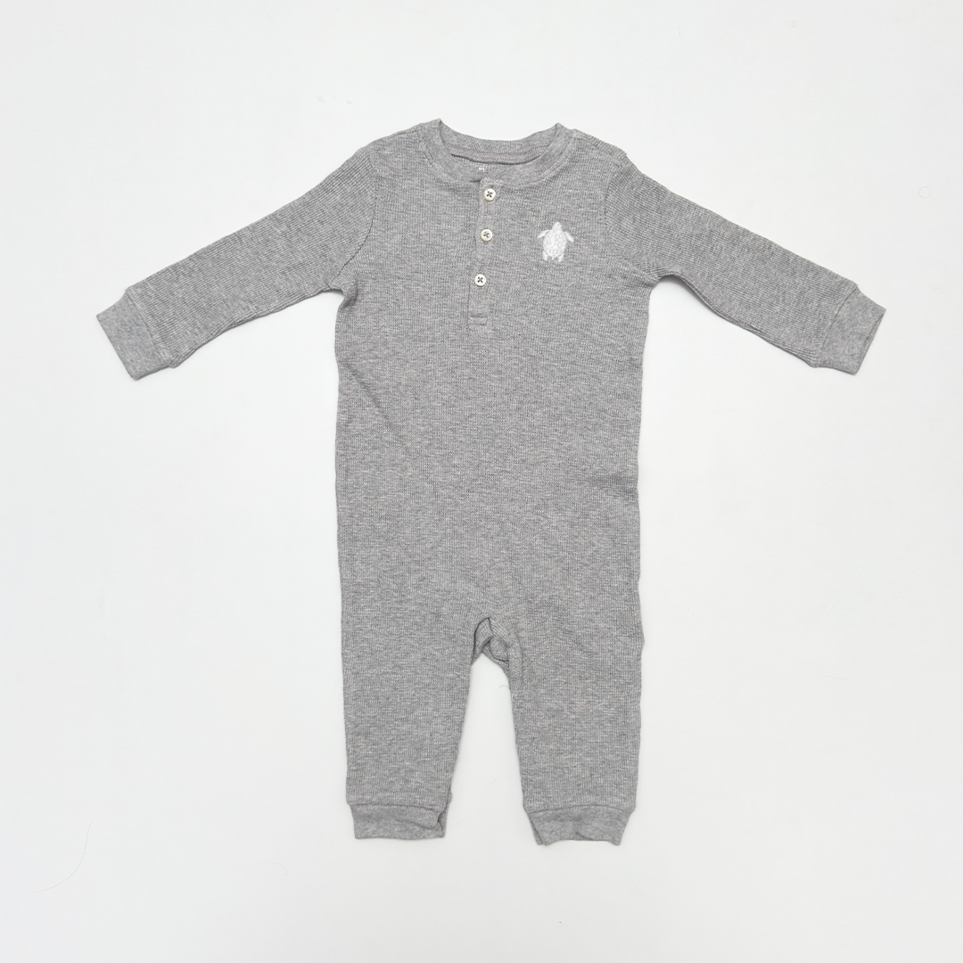 GREY KNITTED ROMPER