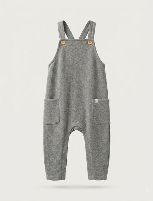 Grey ribbed dungaree
