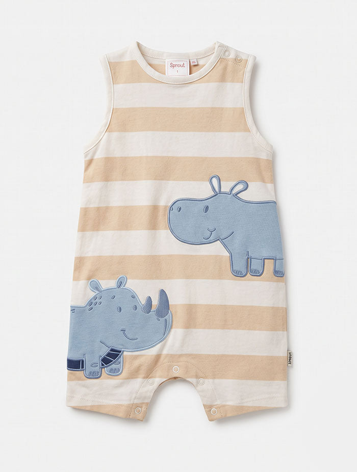 Hippo beige stripes jumpsuit