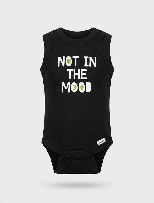 Black printed onesie