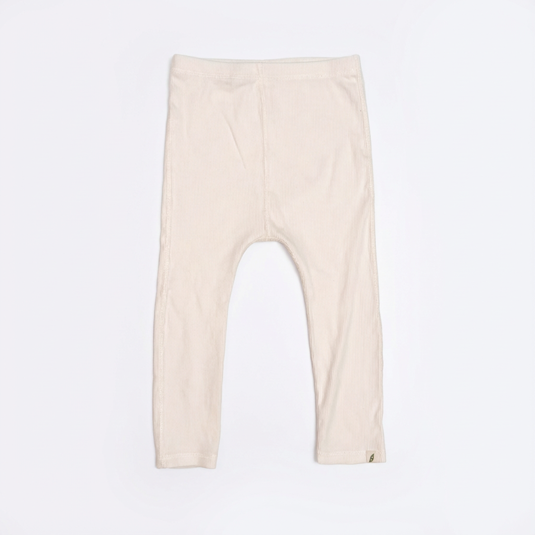 CREAM RIBBED PANT