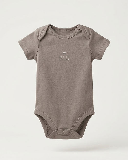 Dark grey printed onesie