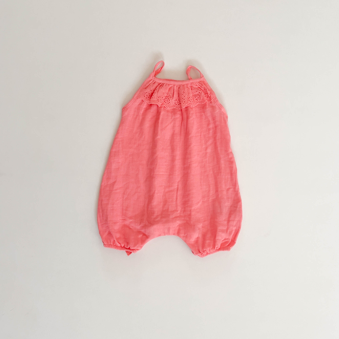 PUNCH PINK MUSLIN JUMPSUIT