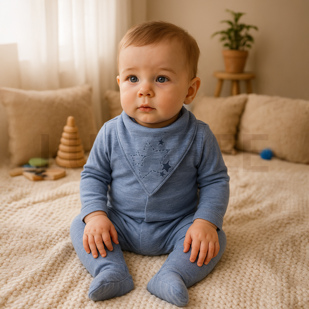 BLUE  STAR BANDANA BIBS